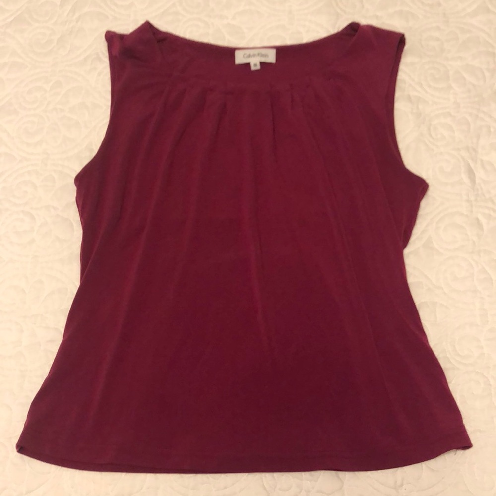 Fuschia shell blouse